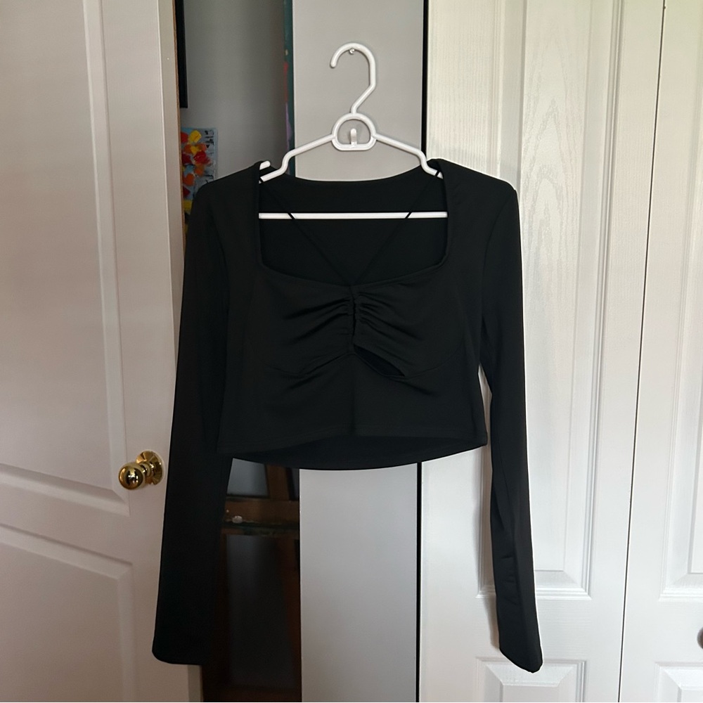 Elegant Black Long Sleeve Top